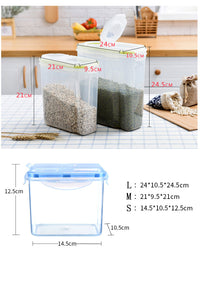 Original Airtight Cereal Container Locking Lid Watertight Bpa-Free Plastic Great Food Storage Keeper for Flour Sugar Dry Food