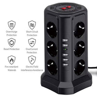 USB Lightning Protection Power Strip Tower Socket