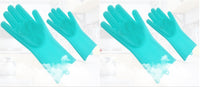 Silicone Heat-resistant Cleaning Brush Scrubbing Gloves