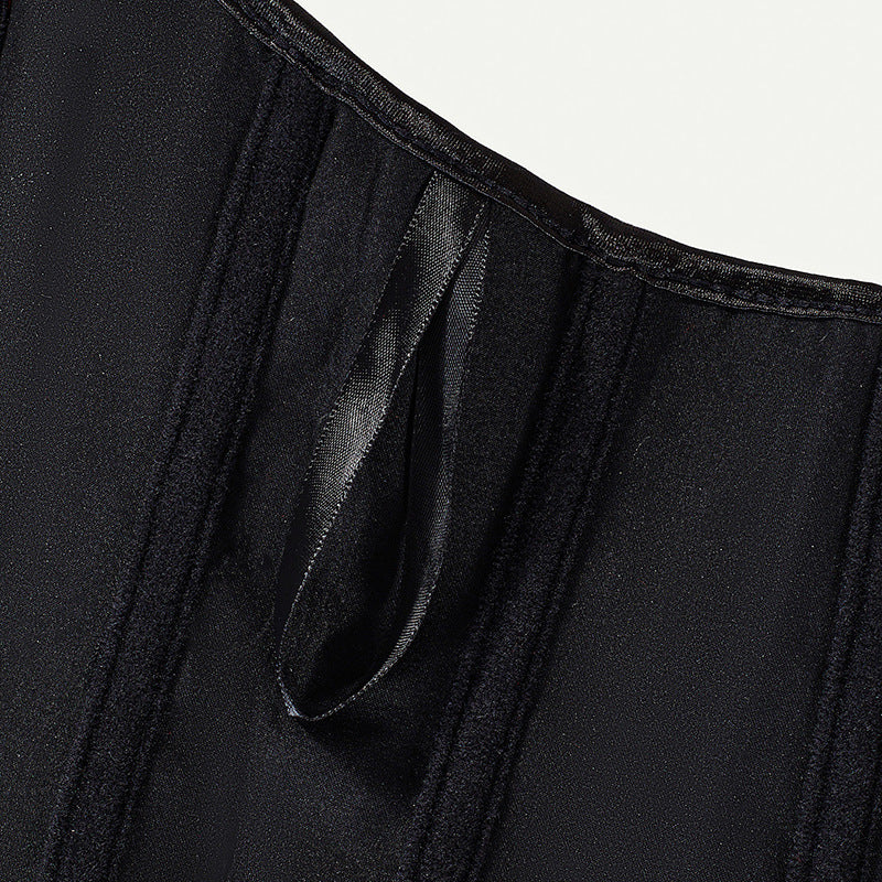 Waist-cinching Corset With Tie-up Belt For Tummy Control And A Snug Fit