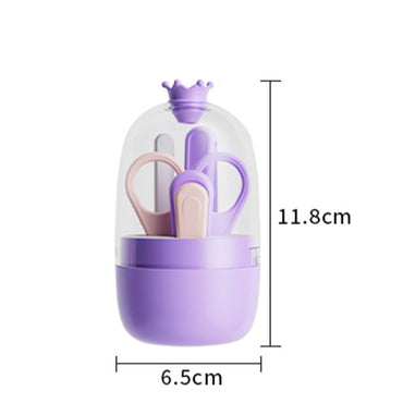 Baby Nail Kit, 4-in-1 Baby Nail Care Set With Cute Case, Baby Nail Clippers, Scissors, Nail File & Tweezers, Baby Manicure Kit And Pedicure Kit For Newborn, Infant, Toddler
