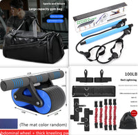 Double Wheel Abdominal Exerciser Women Men Automatic Rebound Ab Wheel Roller Waist Trainer Gym Sports Home Exercise Devices
