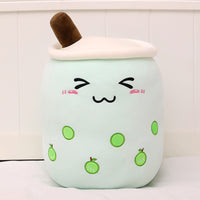 Cute Fruit Drink Plush Stuffed Soft Strawberry Milk Tea Plush Boba Tea Cup Toy Bubble Tea Pillow Cushion Kids Gift
