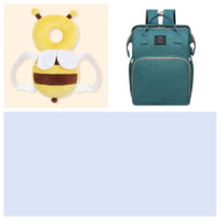 Multifunctional Maternity Diaper Backpack Upgraded With Removable Mosquito Net Large Capacity Foldable Infants Baby Crib Waterproof Nappy Mother Bag For Travel