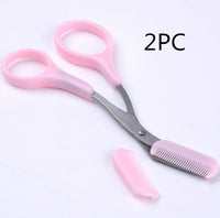 Beauty tools eyebrow scissors with eyebrow comb