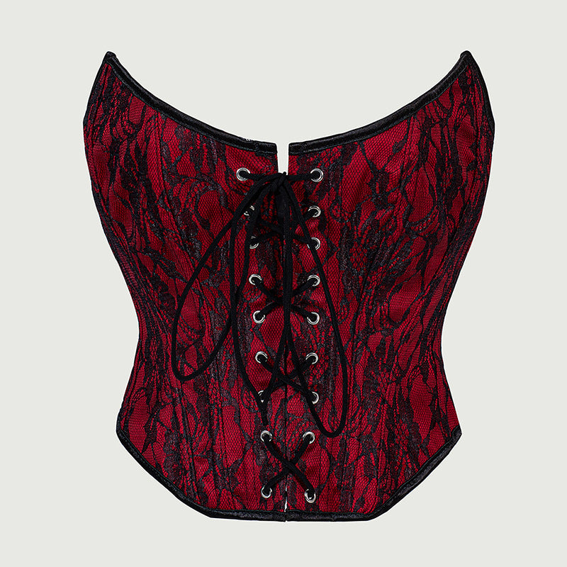 Waist-cinching Corset With Tie-up Belt For Tummy Control And A Snug Fit